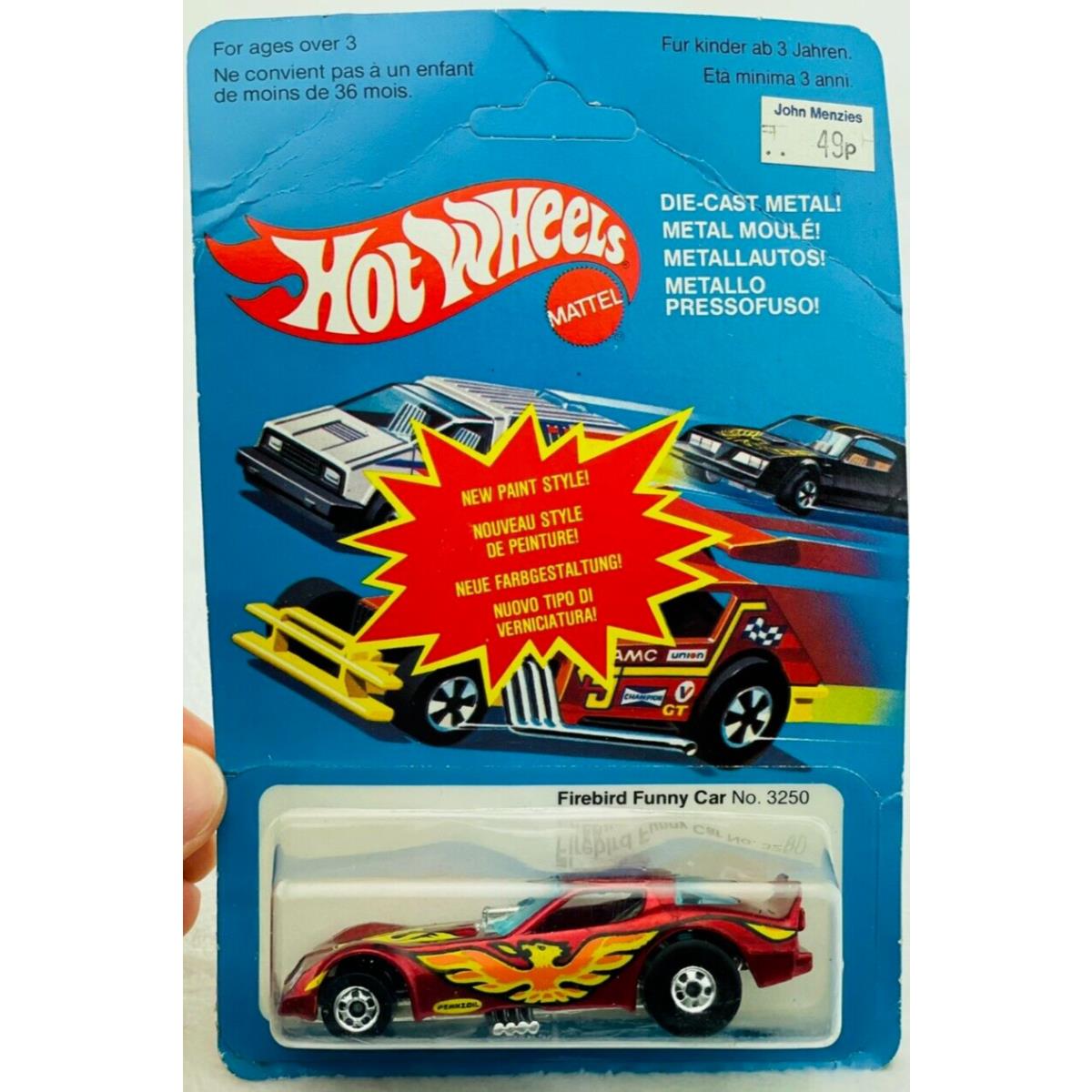 Hot Wheels Blackwall Firebird Funny Car Red in International Blisterpack