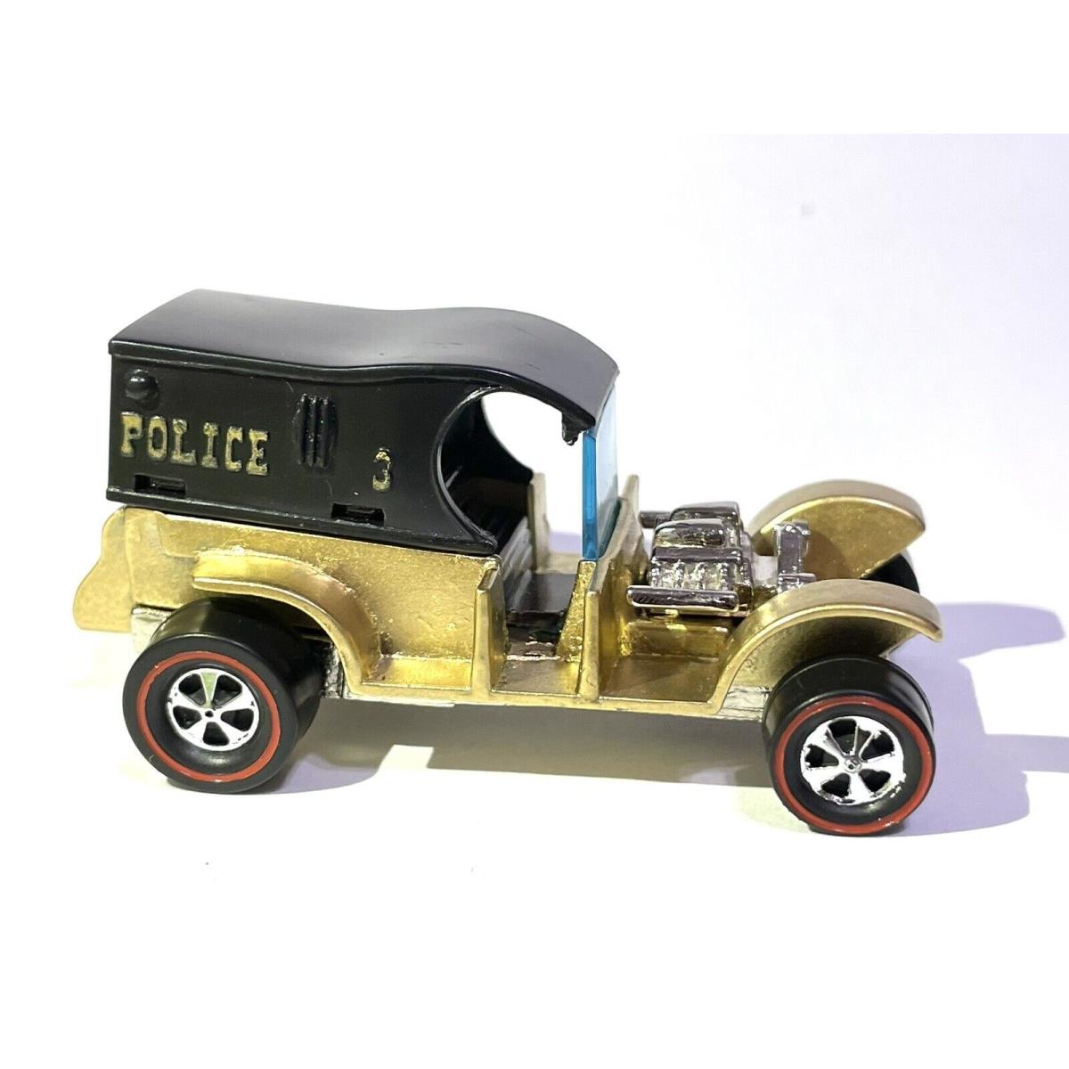 1994 Custom Made Gold Paint Hot Wheels 1969 Police 3 Paddy Wagon Redline