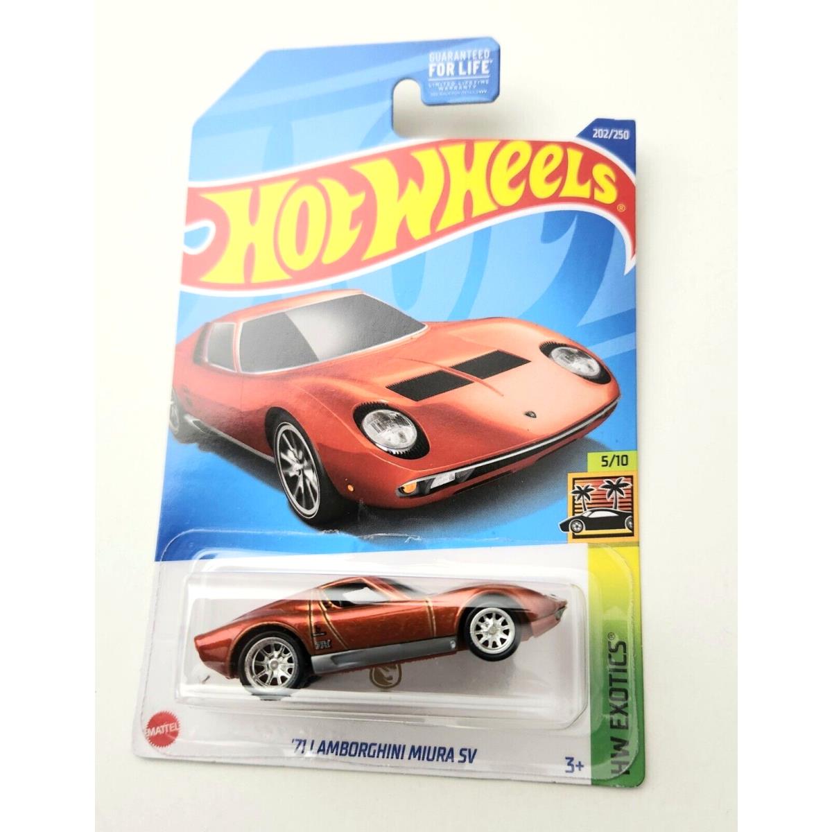 Hot Wheels `71 Lamborghini Miura SV 202 2022 HW Exotics Super Treasure Hunt