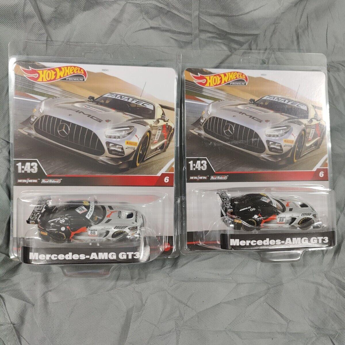 Lot of 2 Hot Wheels Mercedes-amg GT3 2024 1:43 Premium 2024