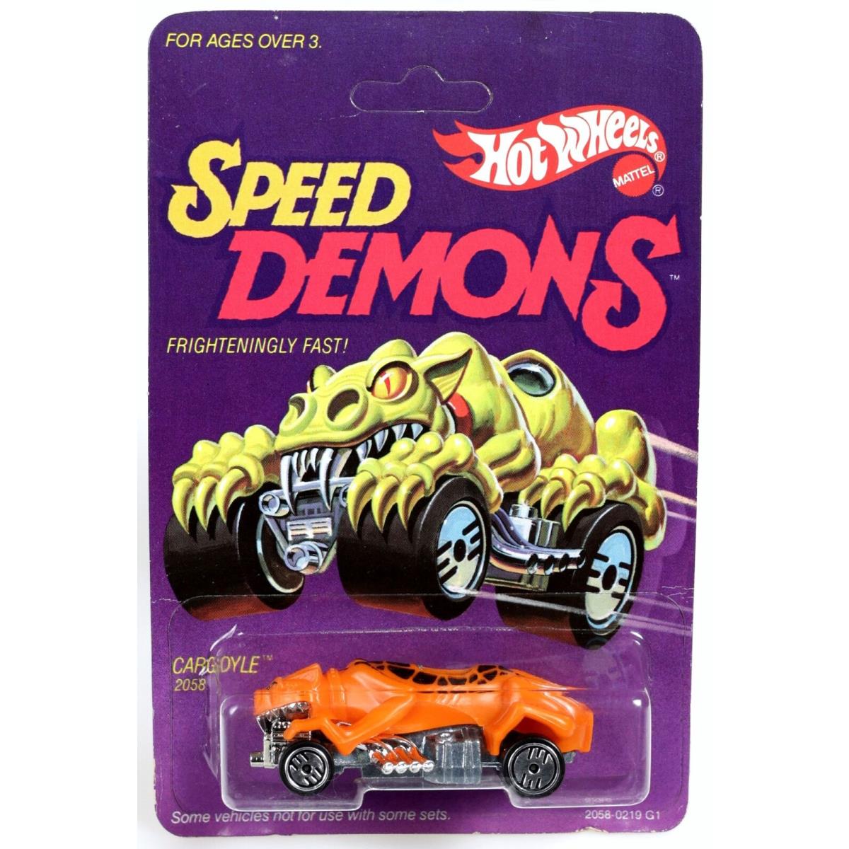 Vintage Hot Wheels Cargoyle Speed Demons Series 2058 Nrfp 1985 Orange 1:64