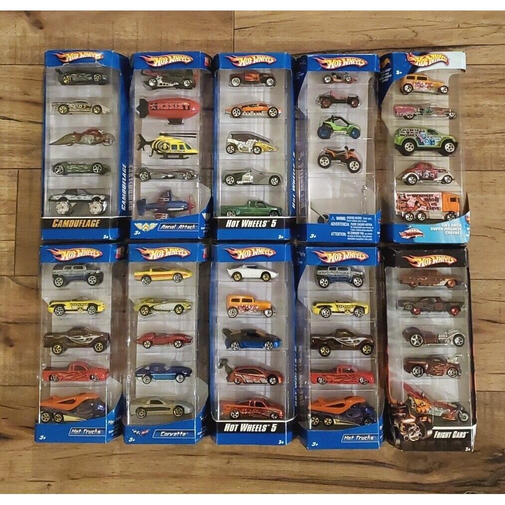 10 Hot Wheels Fright Cars Halloween 5 Pack Corvette Hot Trucks Camouflage