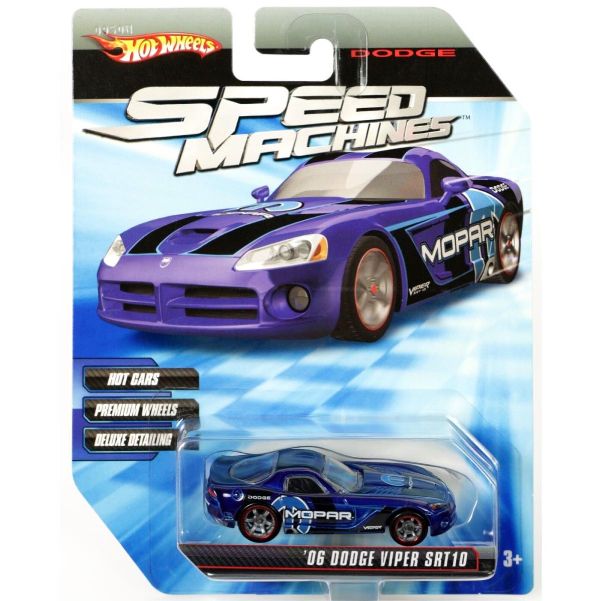 Hot Wheels `06 Dodge Viper SRT10 Speed Machines Series T4440 Nrfp 2009 Blue 1:64