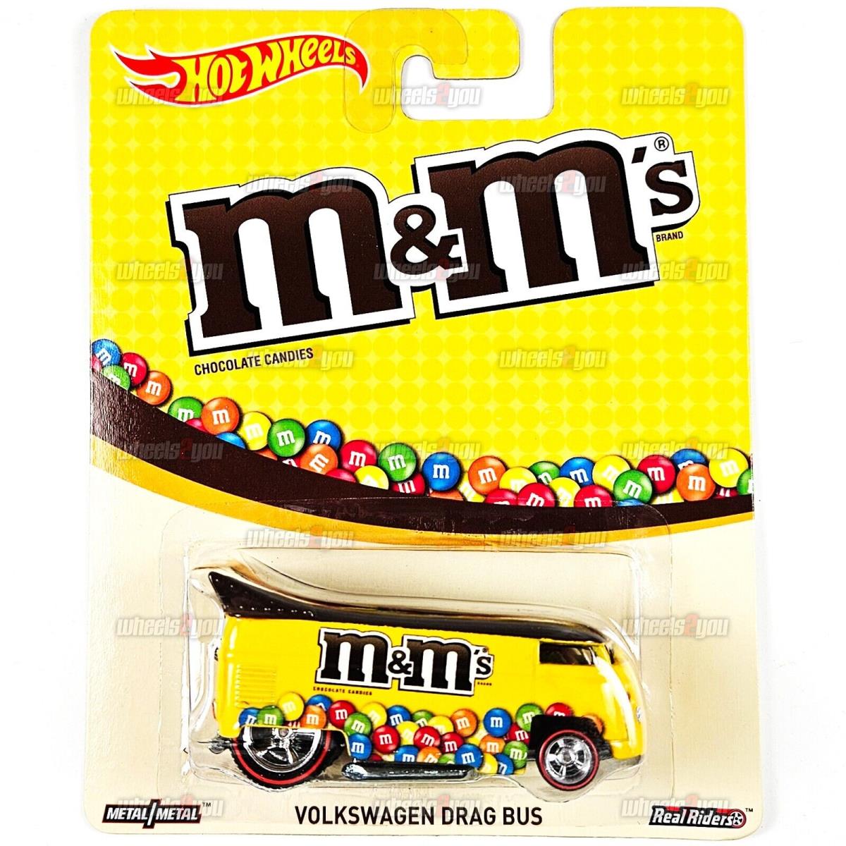 Hot Volkswagen Drag Bus M&m`s Wheels Volkswagen Drag Bus m M`s - Mars Candy - HW Pop Culture 1:64 BDR64 - Yellow