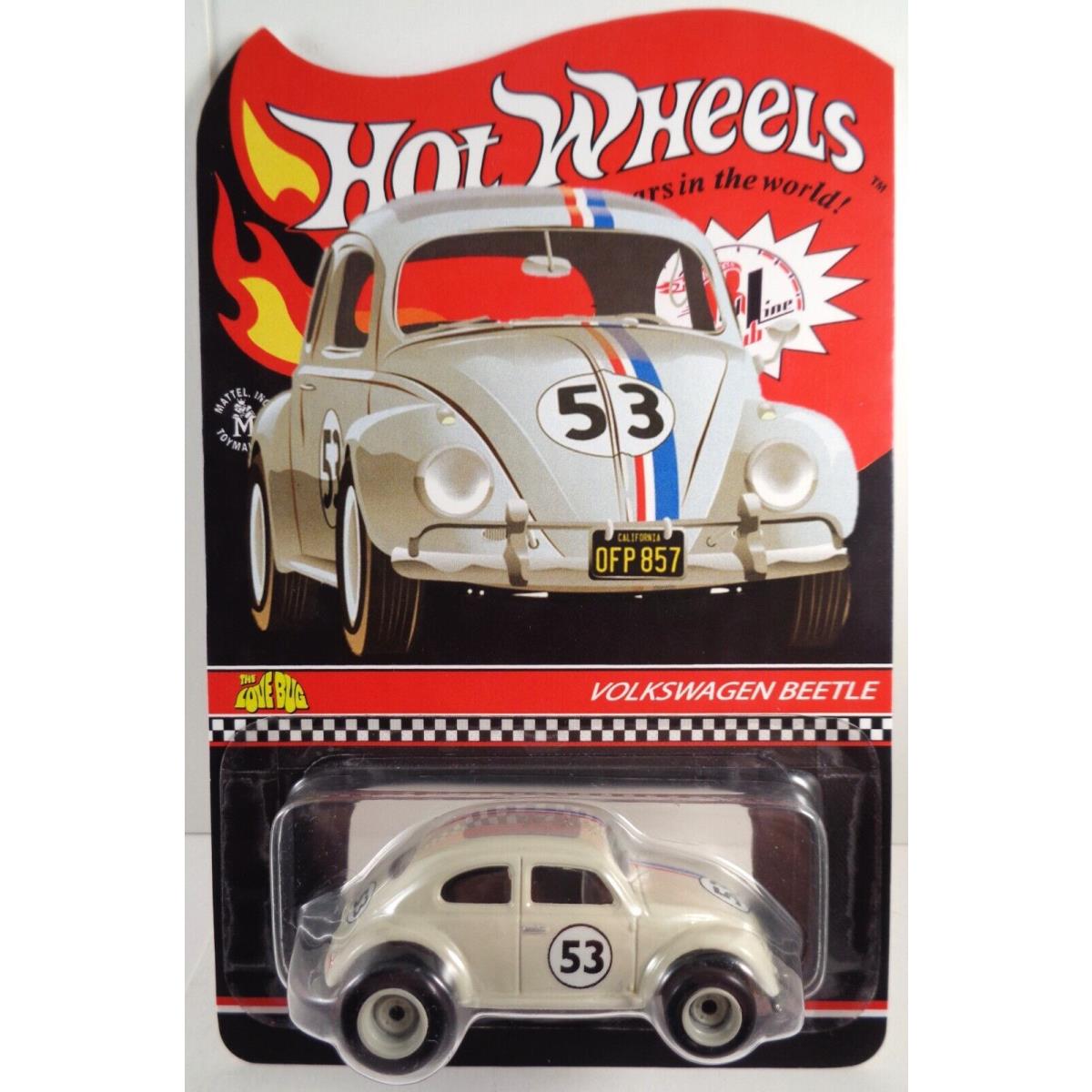 Hot Wheels Rlc Style Card Herbie The Love Bug Volkswagen Beetle Custom Made