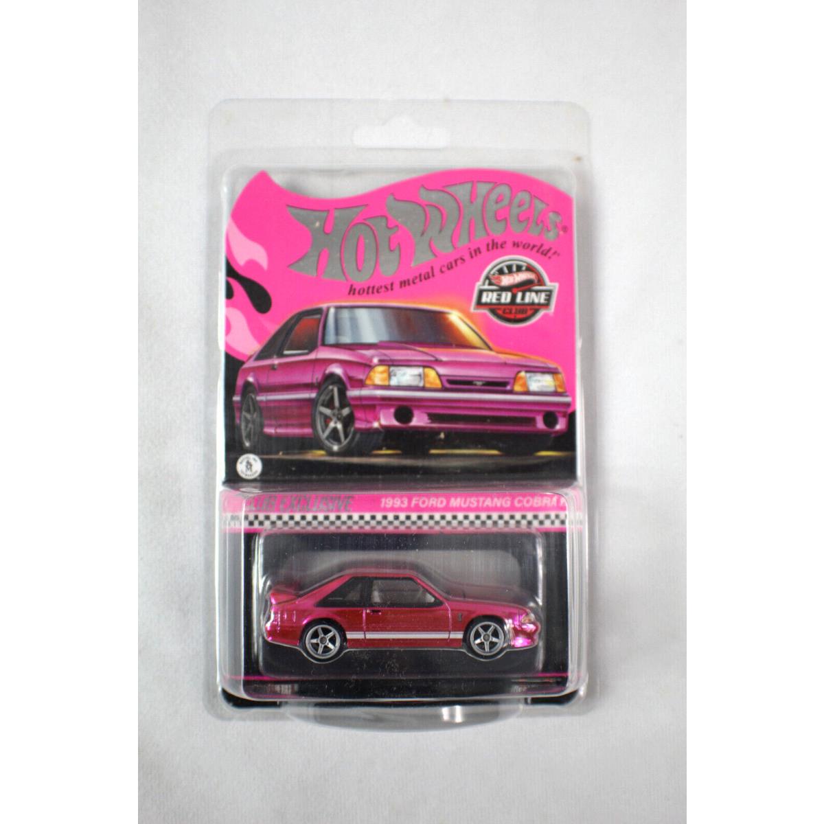 Hot Wheels Rlc Exclusive Pink Edition 1993 Ford Mustang Cobra R Pink