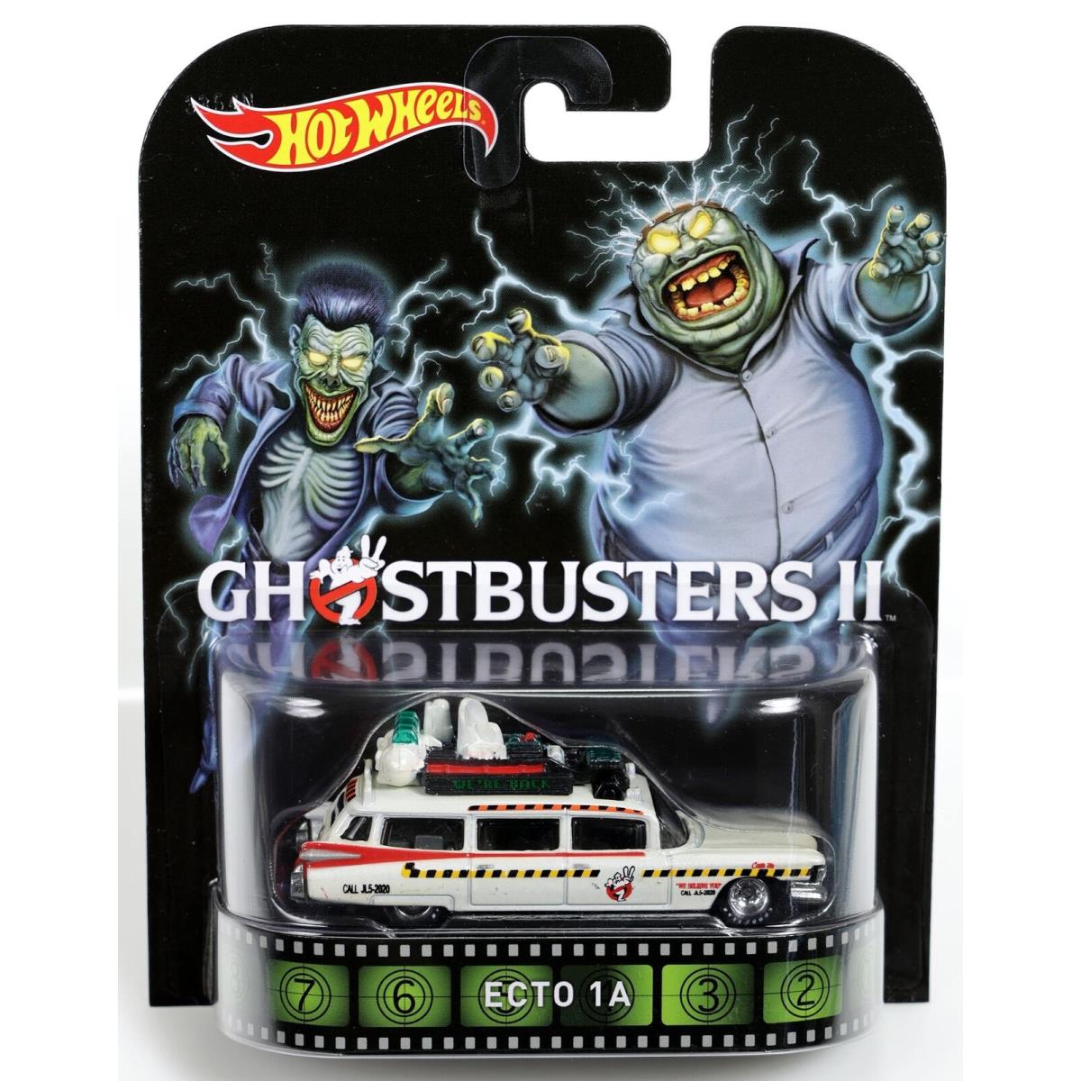 Hot Wheel Ecto 1A Ghostbusters II Retro Entertainment BDT96 Nrfp 2014 White 1:64