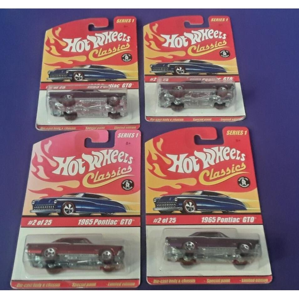 2004 Hot Wheels Classics Series 1 1965 Pontiac Gto 3 Purple /1 Red