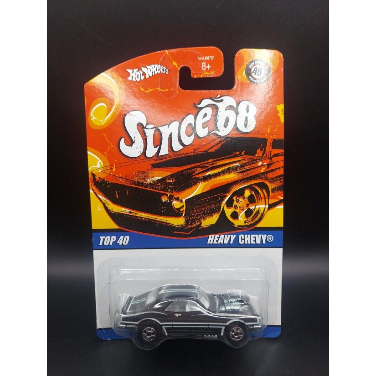 Hot Wheels Since 68 Top 40 Vhtf Heavy Chevy Black 1/64 Scale