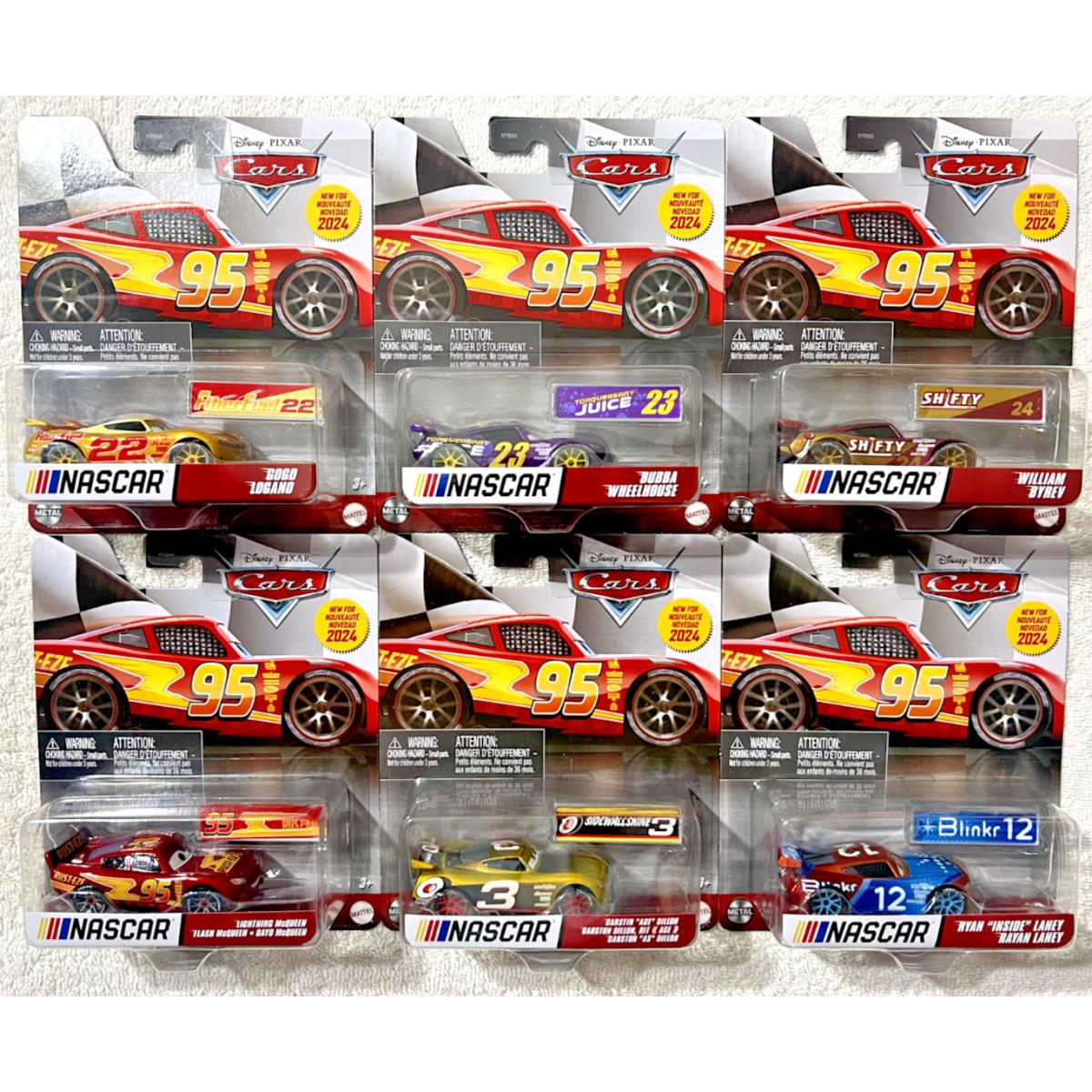 Disney Cars Nascar Set OF 6 Wheelhouse / Laney / Dillon / Byrev / Logano Mcqueen