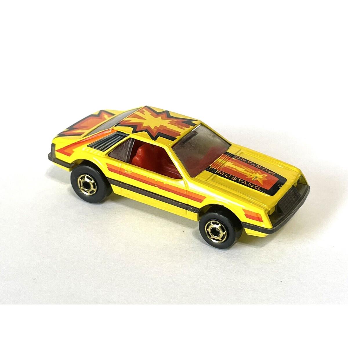 Vintage 1979 Hot Wheels Blackwall Hot Ones Yellow Turbo Mustang Cobra Hong Kong