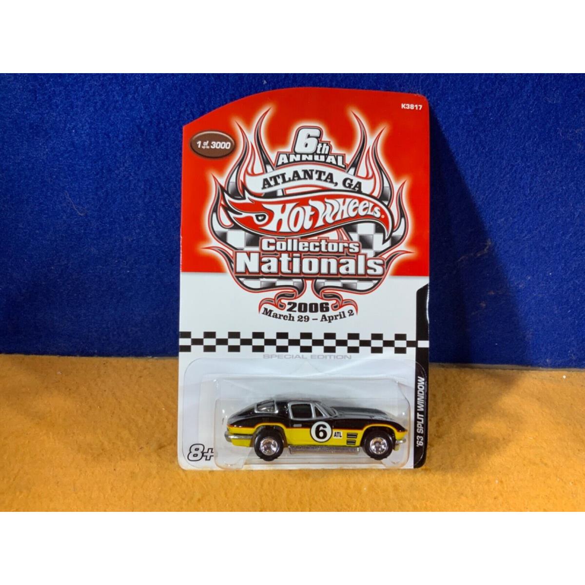 Q9-65 Hot Wheels 6th Collectors Nationals - 63 Split Window Corvette - Yellow