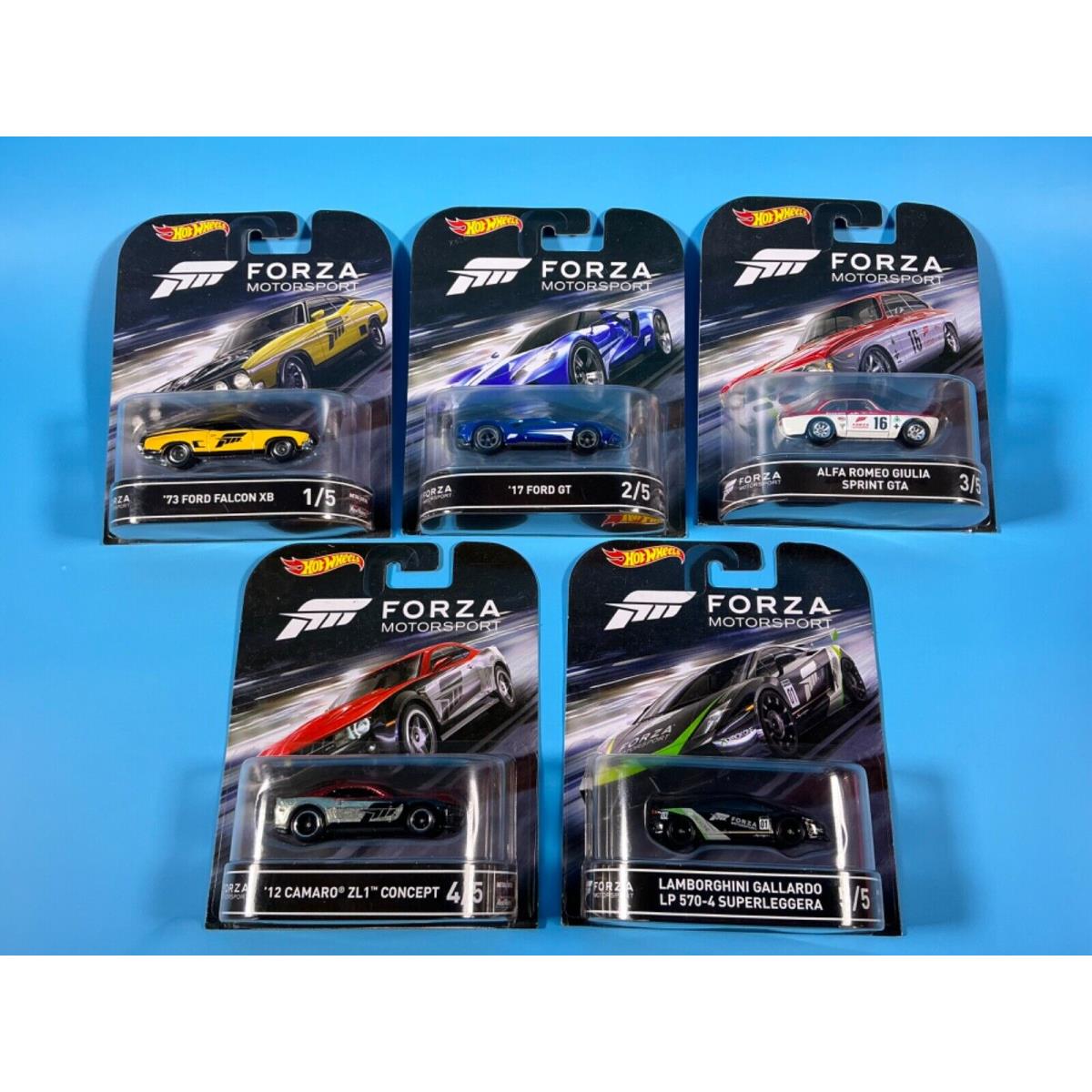 Hot Wheels Forza Motorsport 5-Car Premium Set 2016 Realriders