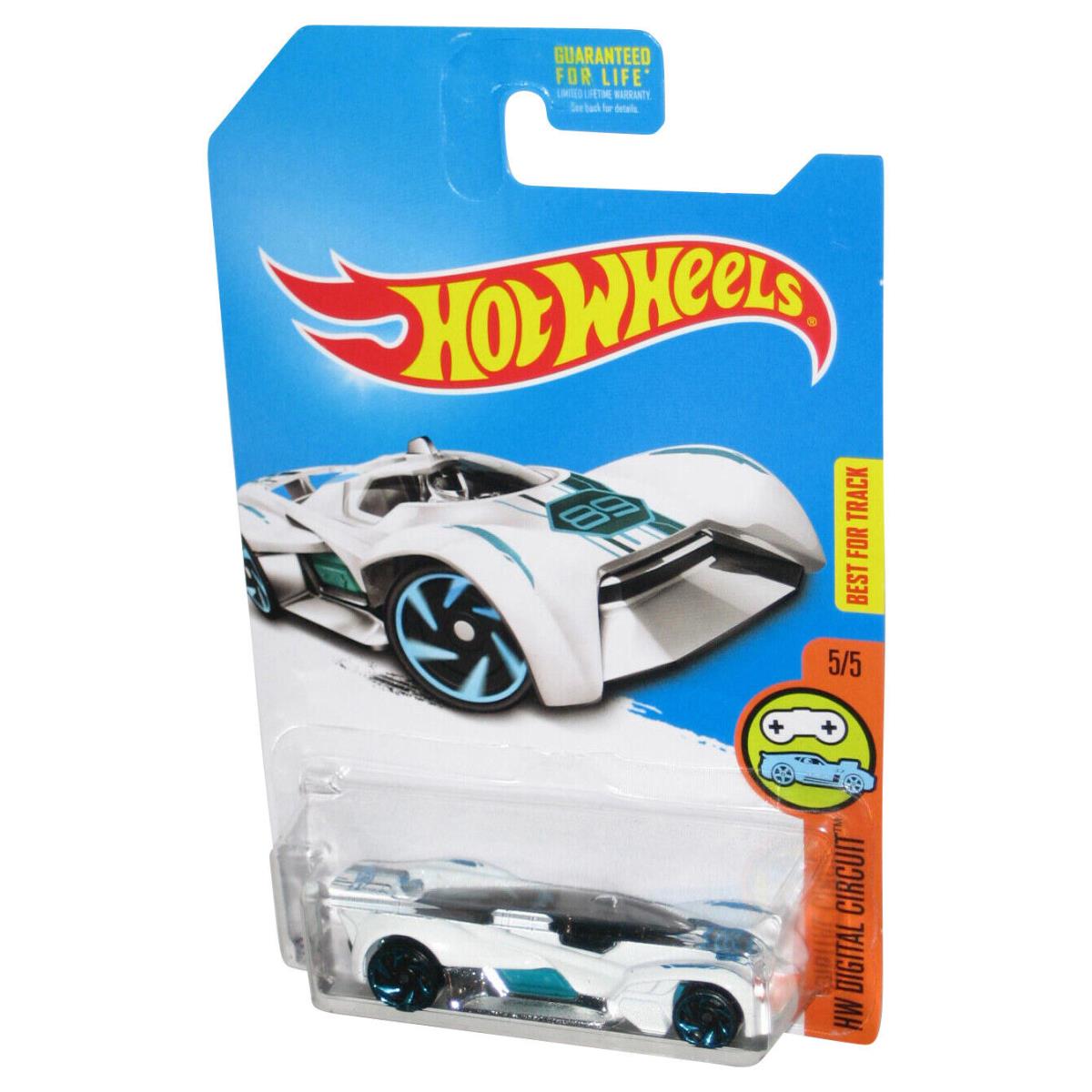 Hot Wheels HW Digital Circuit 2015 White Futurismo Toy Car 5/5