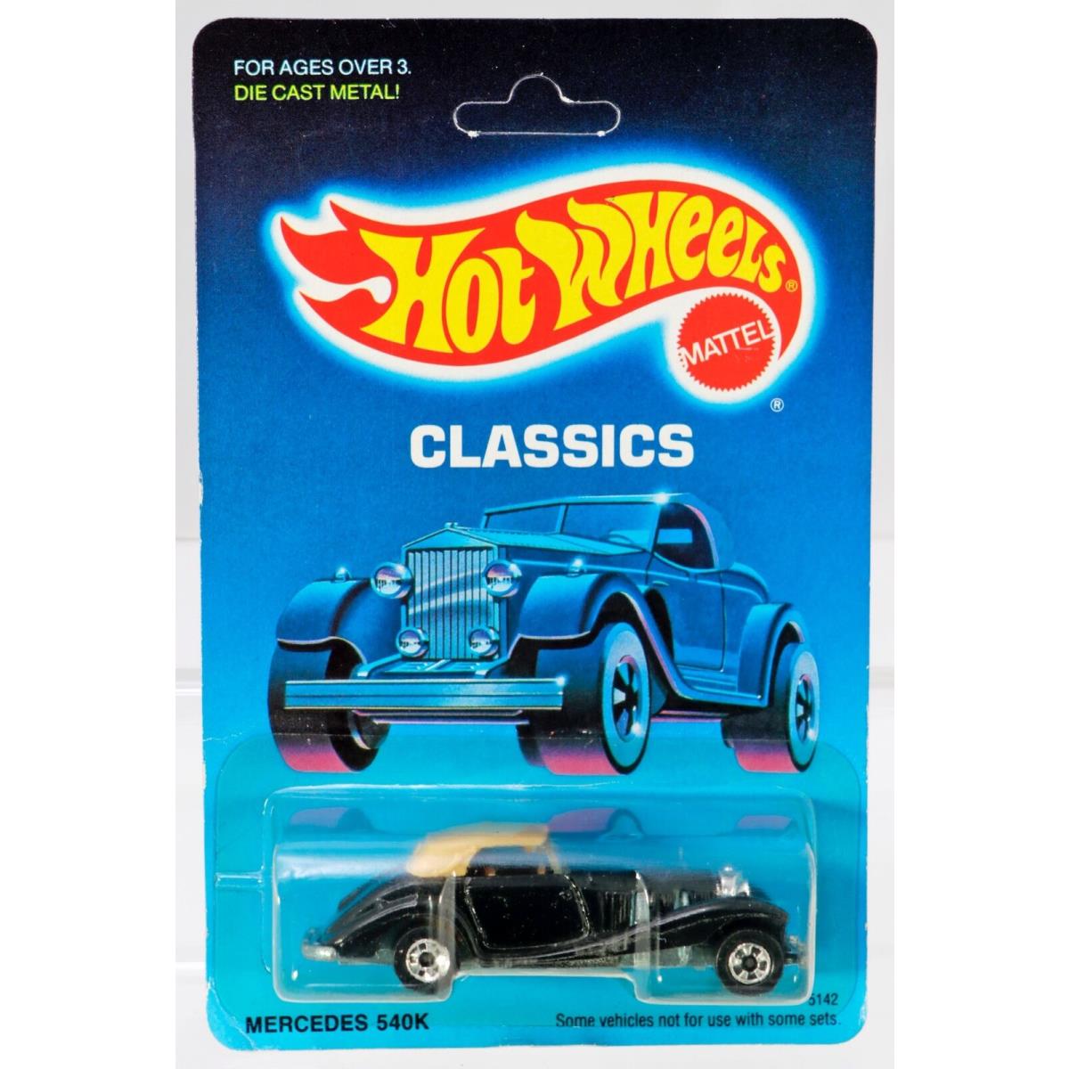 Hot Wheels Mercedes 540K Classics Series 5142 Nrfp 1988 Black 1:64