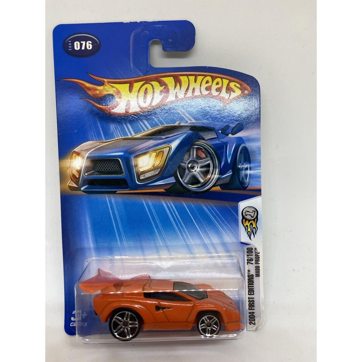 Hot Wheels Rare Mistake Toonies Lamborghini Countach Stamp on Madd Propz Card