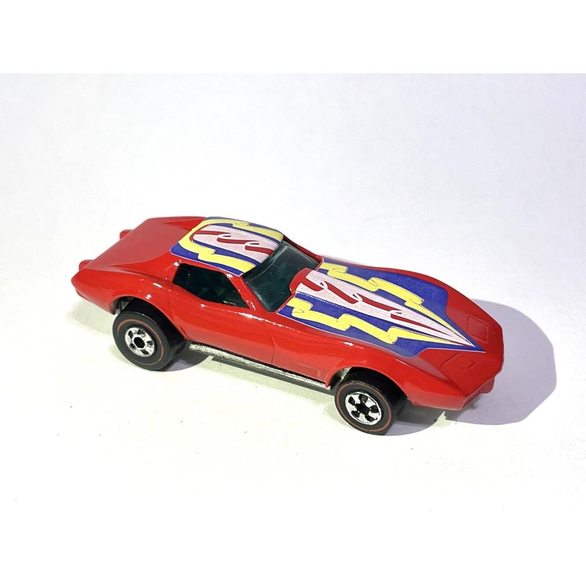 Hot Wheels Restored Redline Flying Colors 1975 Corvette Stingray Red Hong Kong