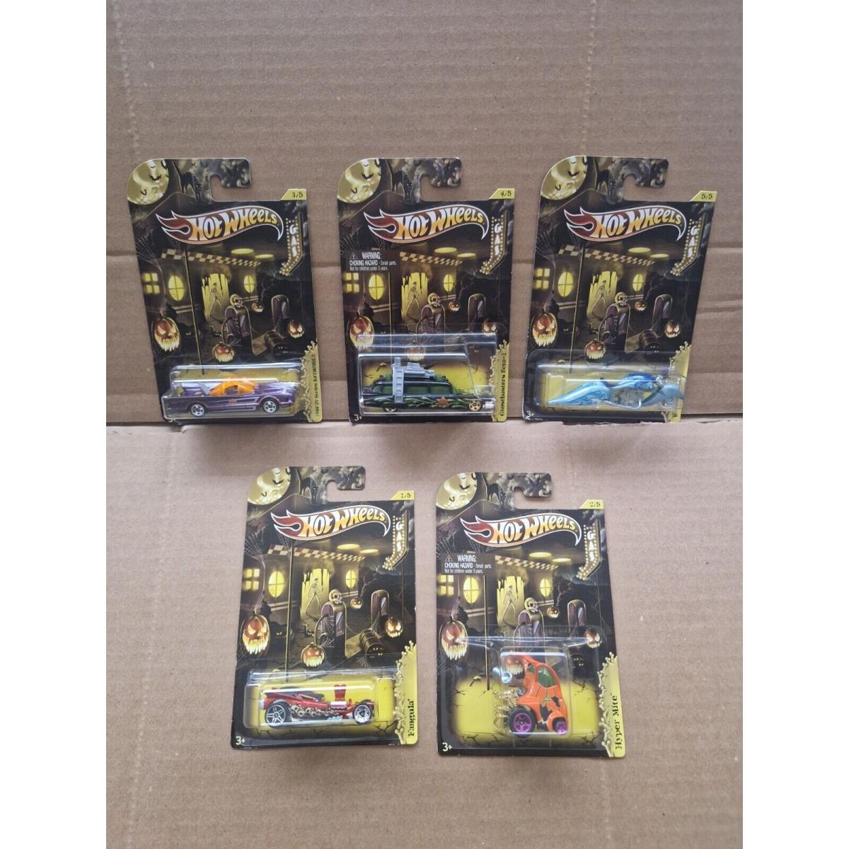 Hot Wheels 2012 Happy Halloween Complete Set Of 5 Ghostbuster Batmobile L29