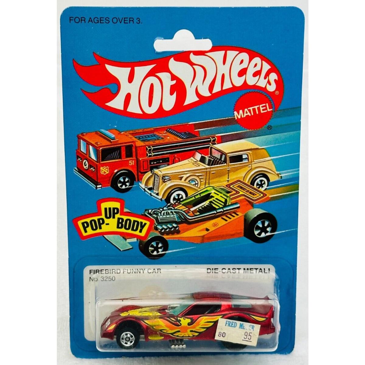 Hot Wheels Blackwall Firebird Funny Car Red Metalflk 3250 in Blisterpack