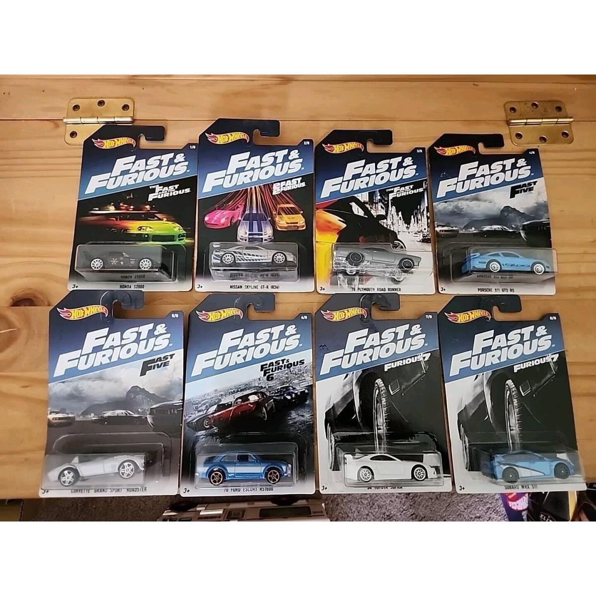 Hot Wheels Walmart Exclusive 2016 Fast and Furious Complete 8 Car Set