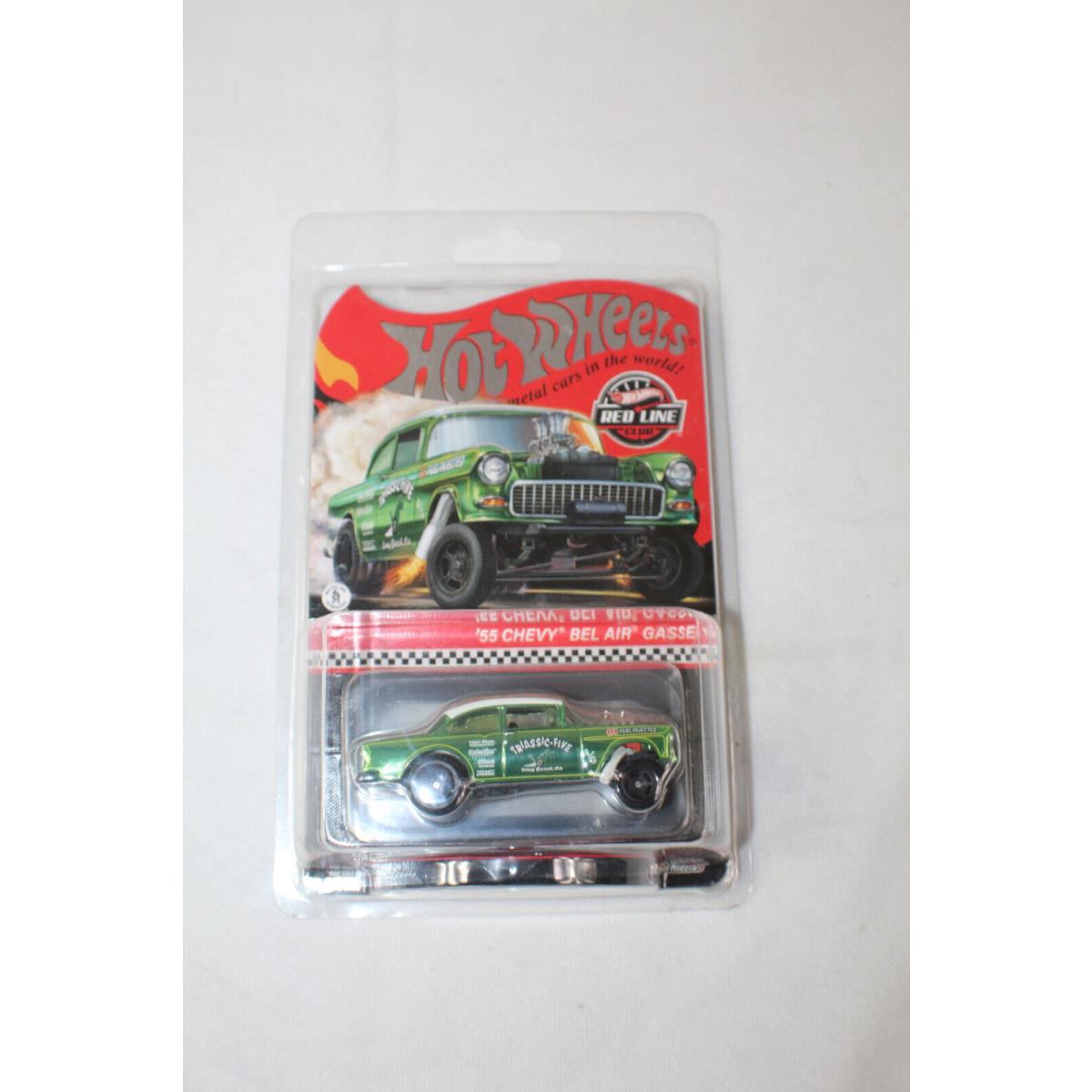 Hot Wheels Red Line Club Triassic- Five Green `55 Chevy Bel Air Gasser