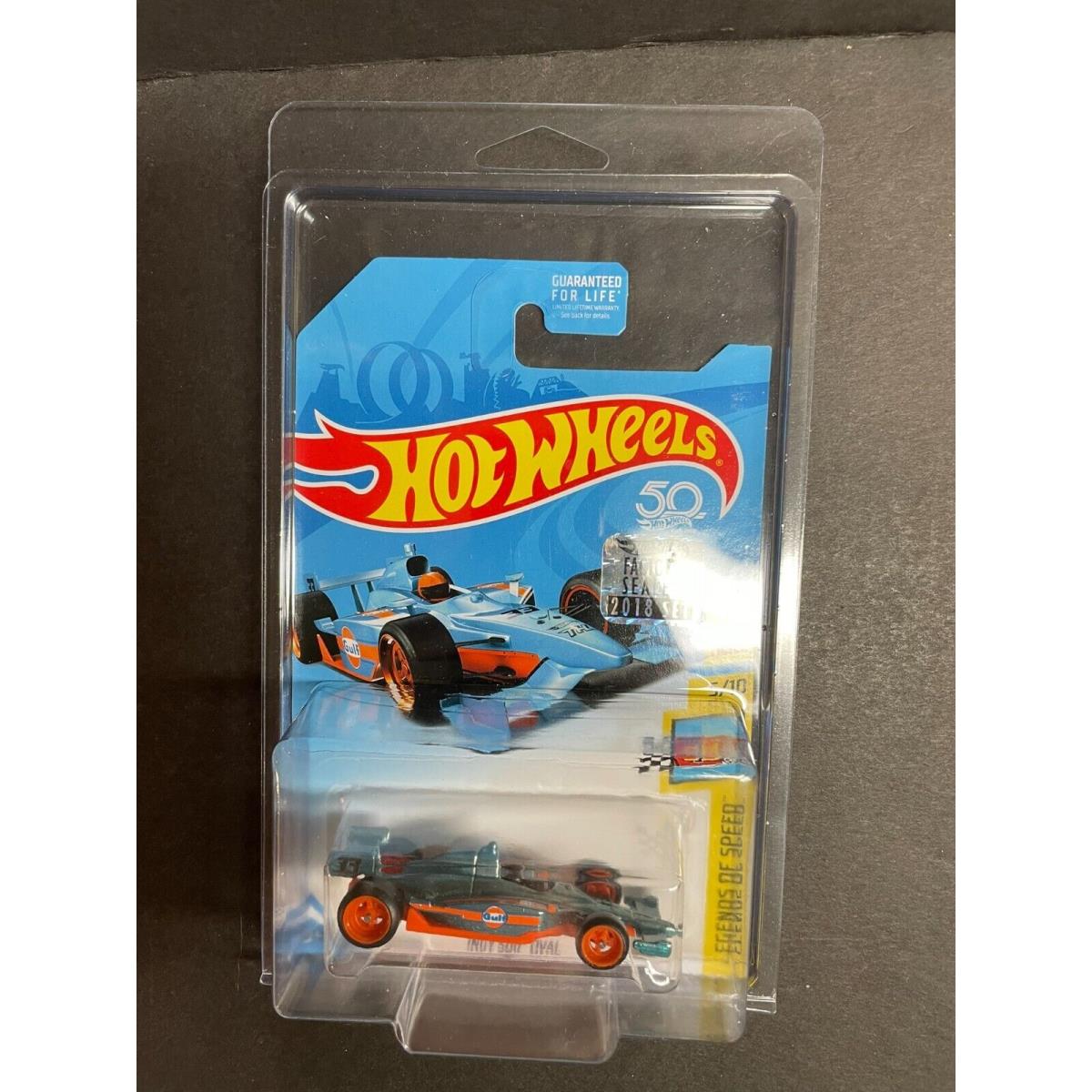 2018 Hot Wheels Treasure Hunt Indy 500 Oval 5/10 Protecto Case Moc