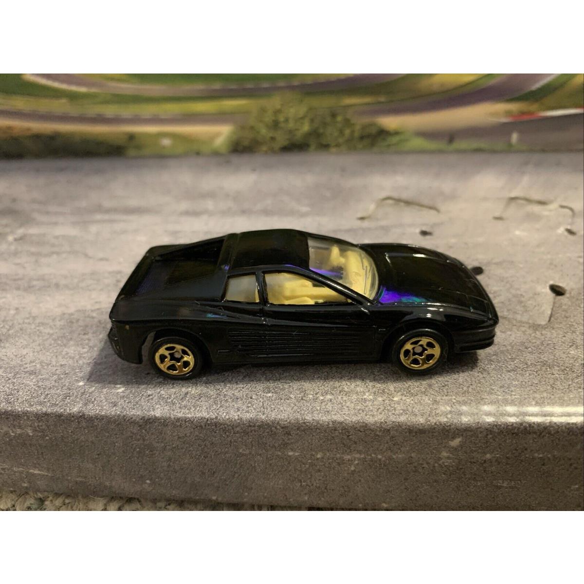 Hot Wheels Ferrari Testarossa Corgi Black Gold Fao Schwarz Gold Series Iii 1996