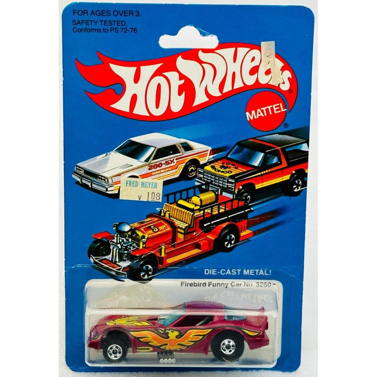 Hot Wheels Blackwall Firebird Funny Car Magenta 3250 in Blisterpack