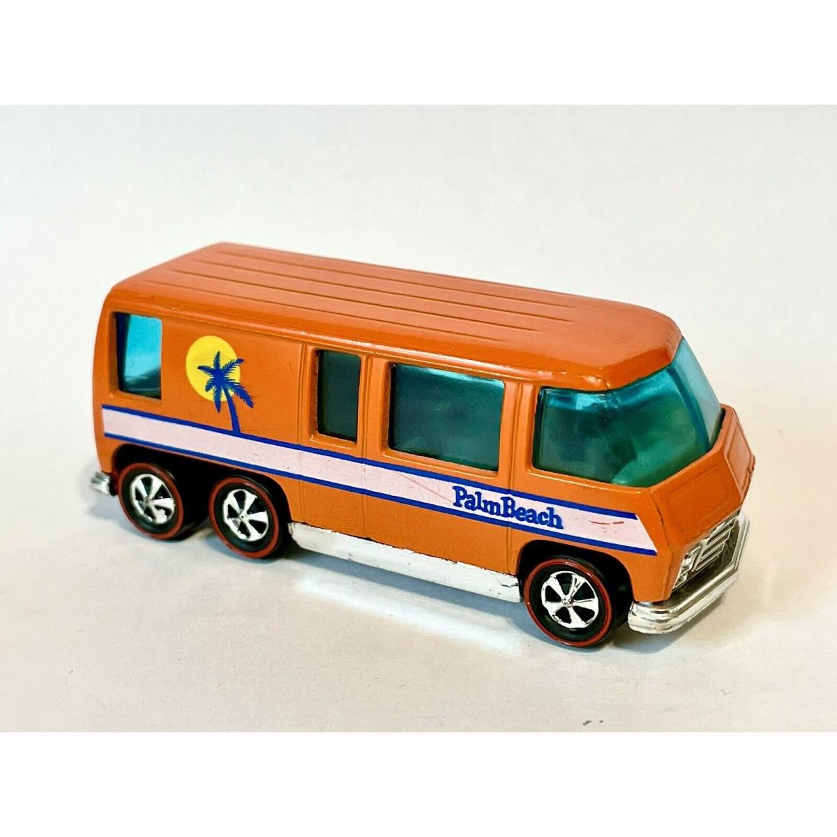 Hot Wheels Gmc Motorhome - Palm Beach 1977 Orange - Custom Redline Mint