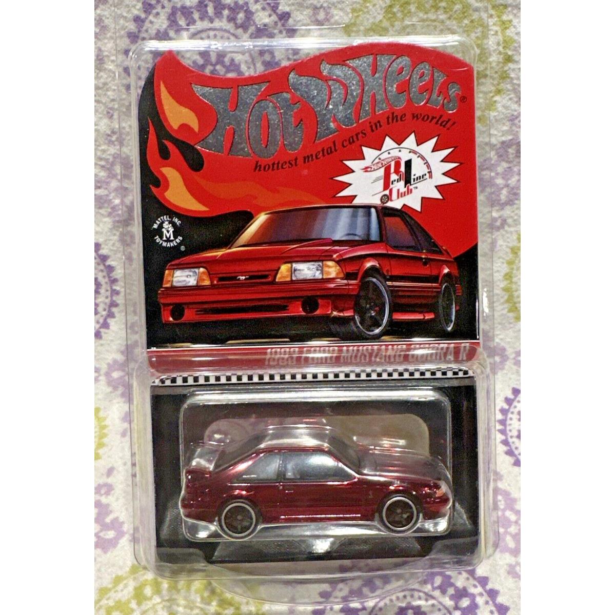 Hot Wheels Rlc 1993 Ford Mustang Cobra R Red