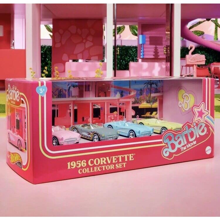 Hot Wheels Collectors Barbie The Movie Corvette 4-Pack