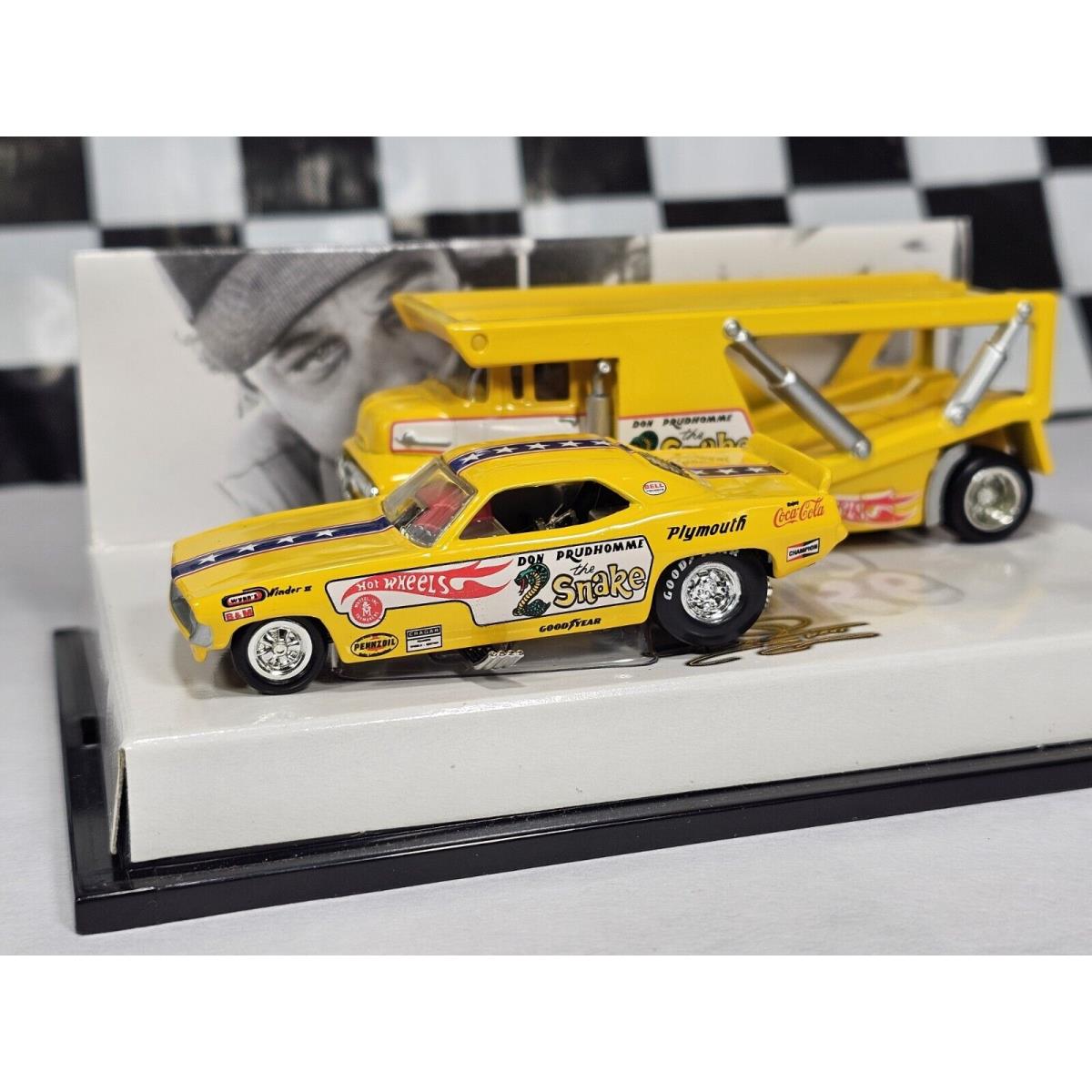 Hot Wheels Don The Snake Prudhomme Funny Car and Hauler Truck Ltd. Ed. 2003