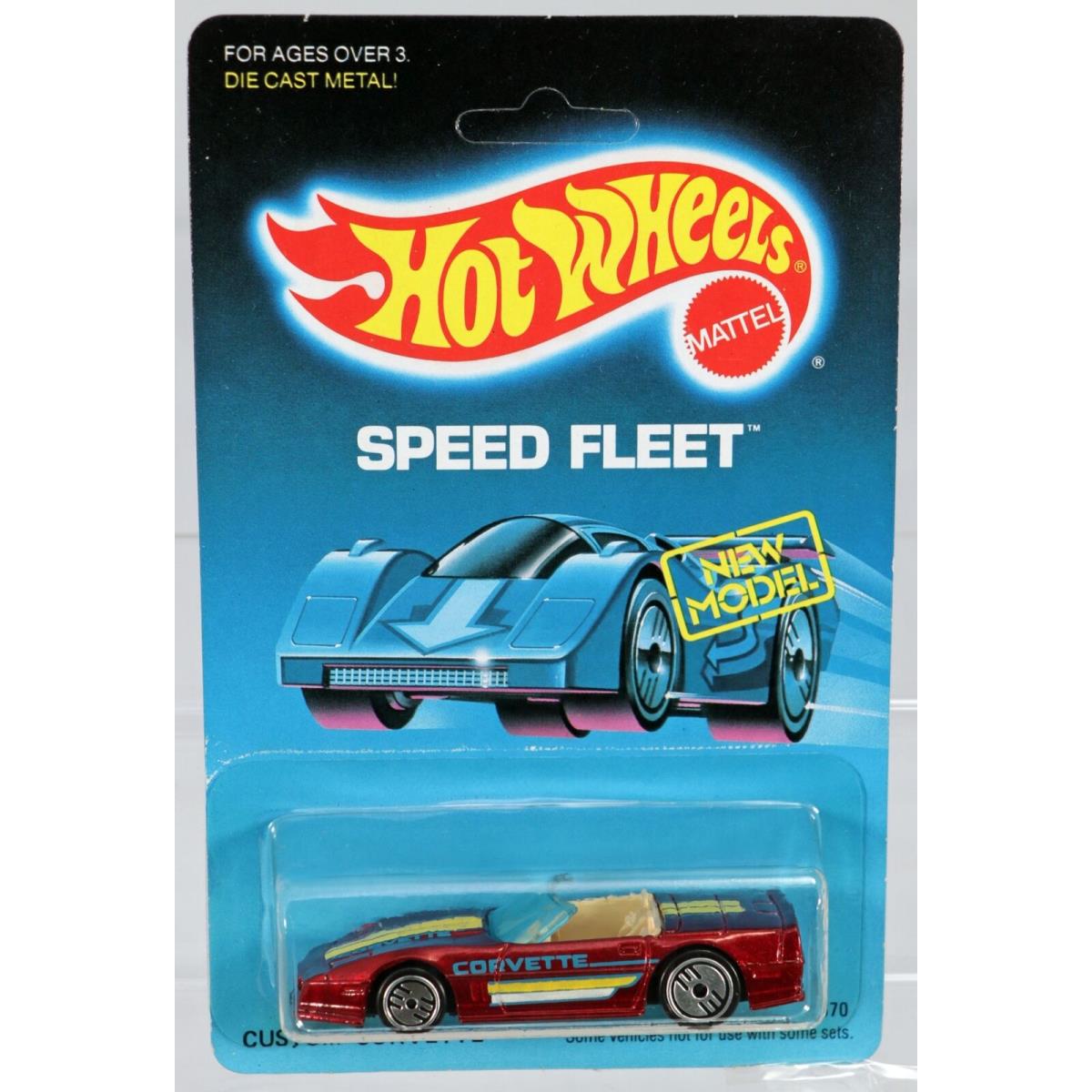 Hot Wheels Custom Corvette Speed Fleet Series 7670 Nrfp 1988 Red 1:64