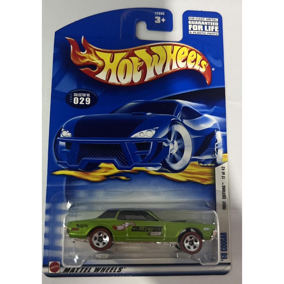 Hot Wheels 2002 Collectors.com Hwc `68 Mercury Cougar Green