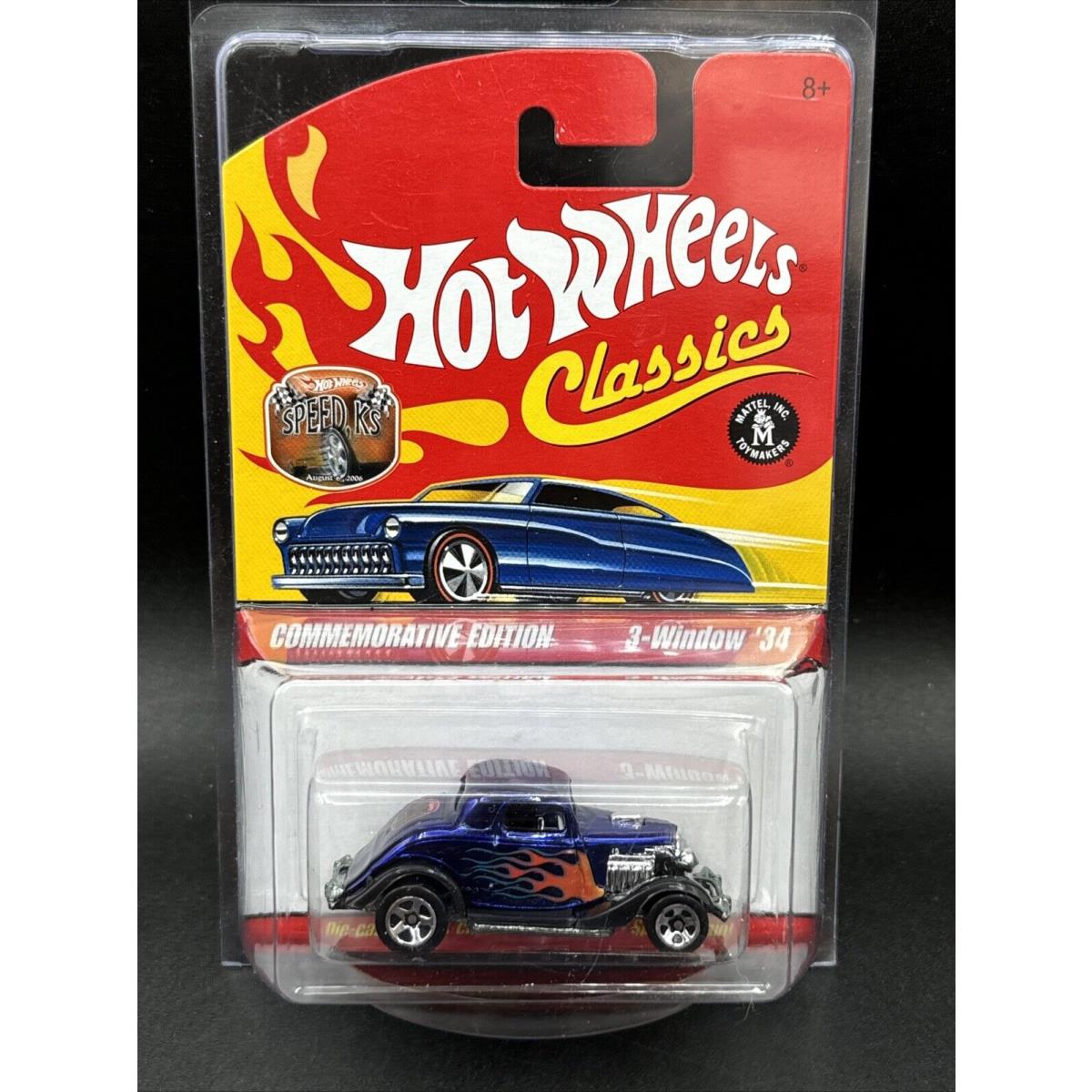 2006 Hot Wheels Blue Commemorative Edition 3 Window 34 Speed KS August 6