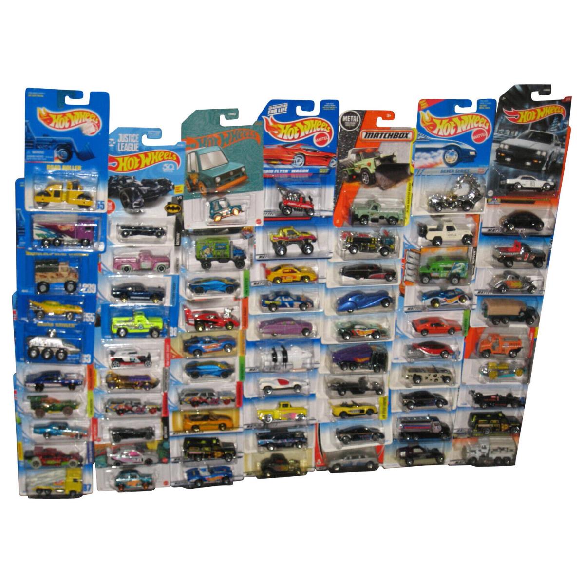 Hot Wheels Matchbox Mattel Mixed Toy Die Cast Cars - Lot of 70 Cars