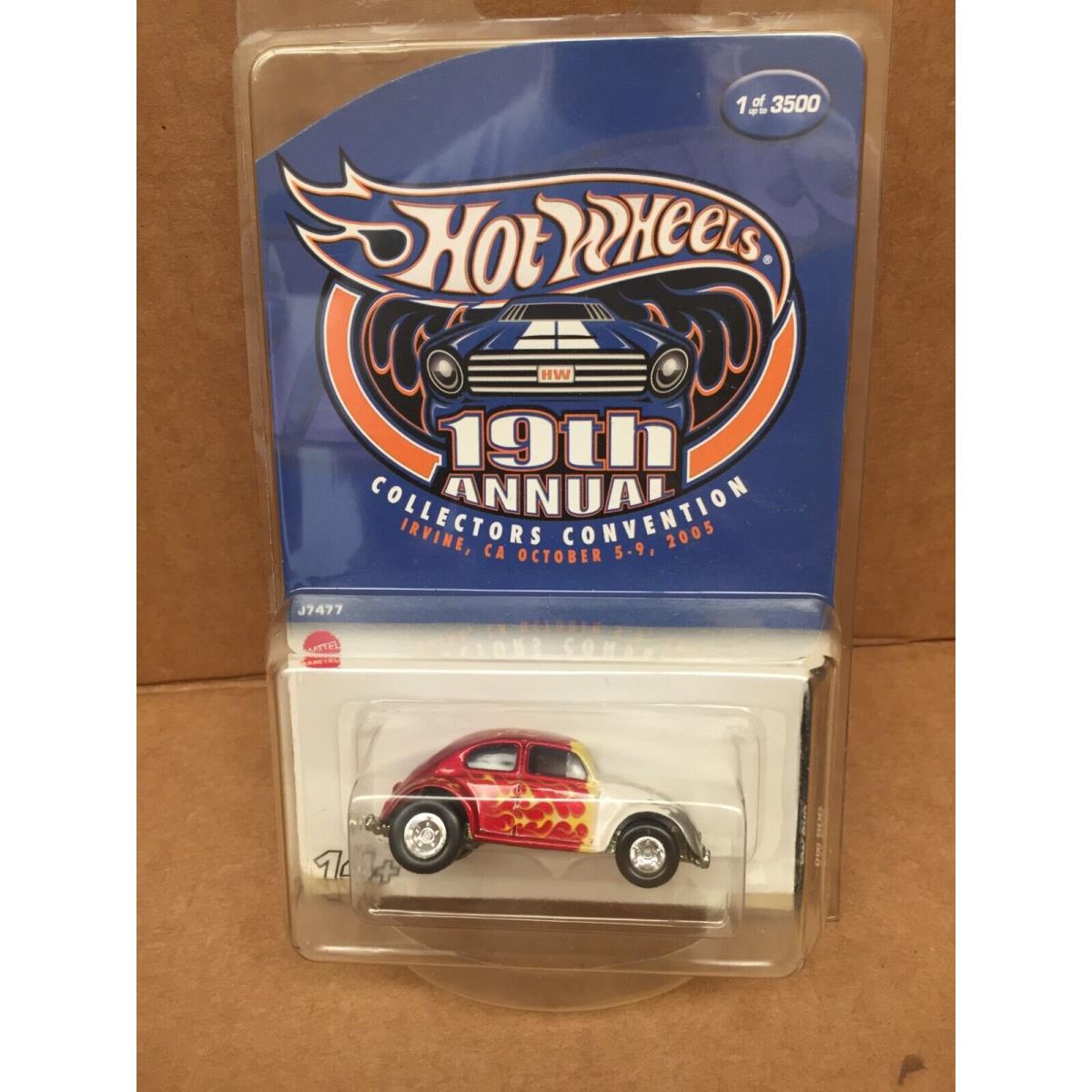 Hot Wheels - 2005 19th Annual Convention Irvine CA VW Bug Beetle 1 of 3500 Moc