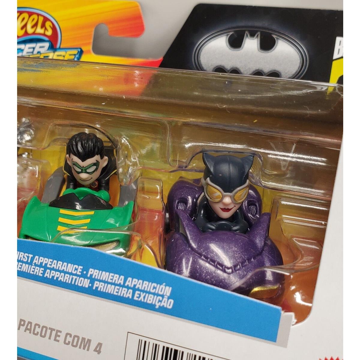 Hot Wheels Racer Verse Batman 4-Pack Robin Catwoman Harley Quinn Vhtf In Hand