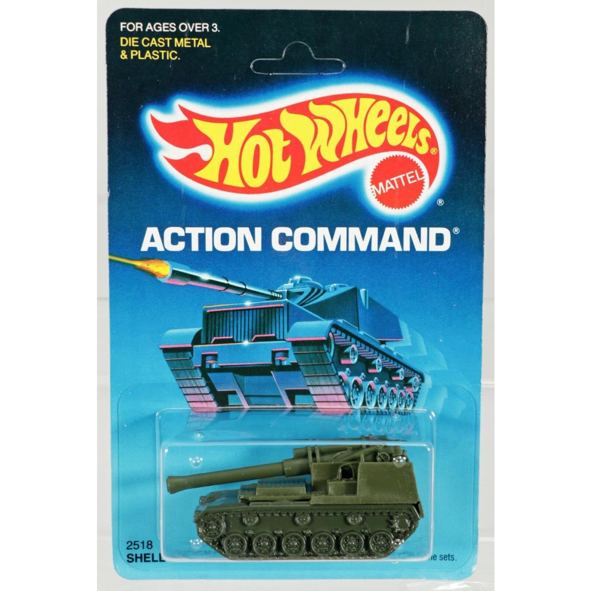 Hot Wheels Shell Shocker Action Command Series 2518 Nrfp 1986 Olive 1:64