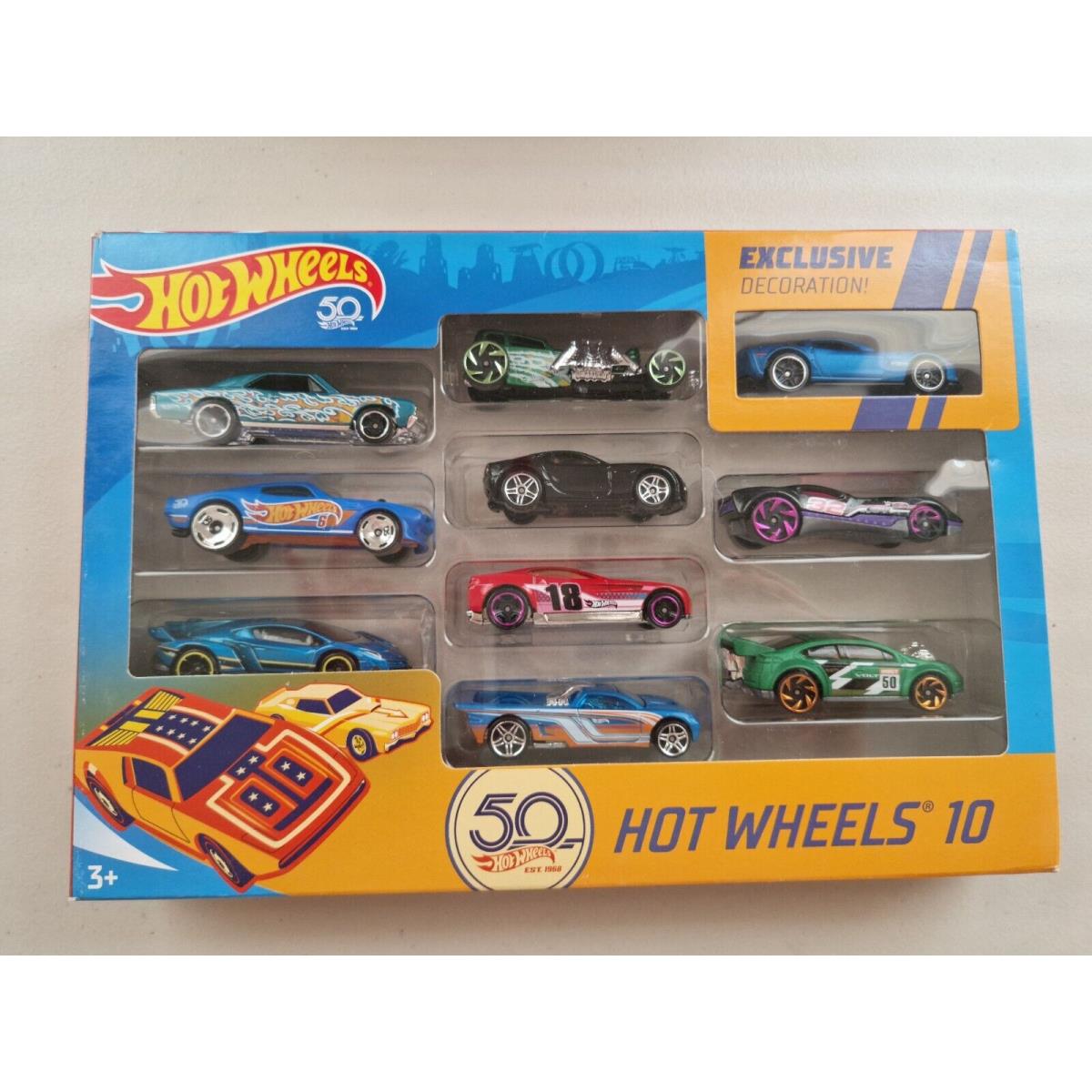 Hot Wheels 50th Anniversary 10 Pack Gift Set Exclusive C65