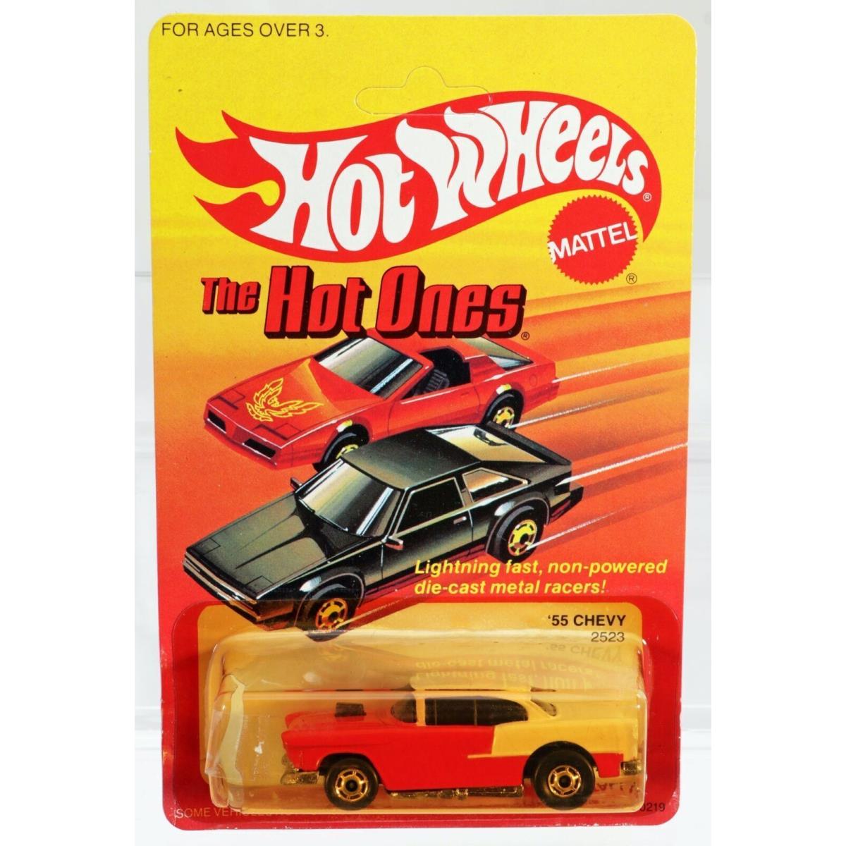 Hot Wheels `55 Chevy The Hot Ones Series 2523 Nrfp 1982 Red/white Hog 1:64