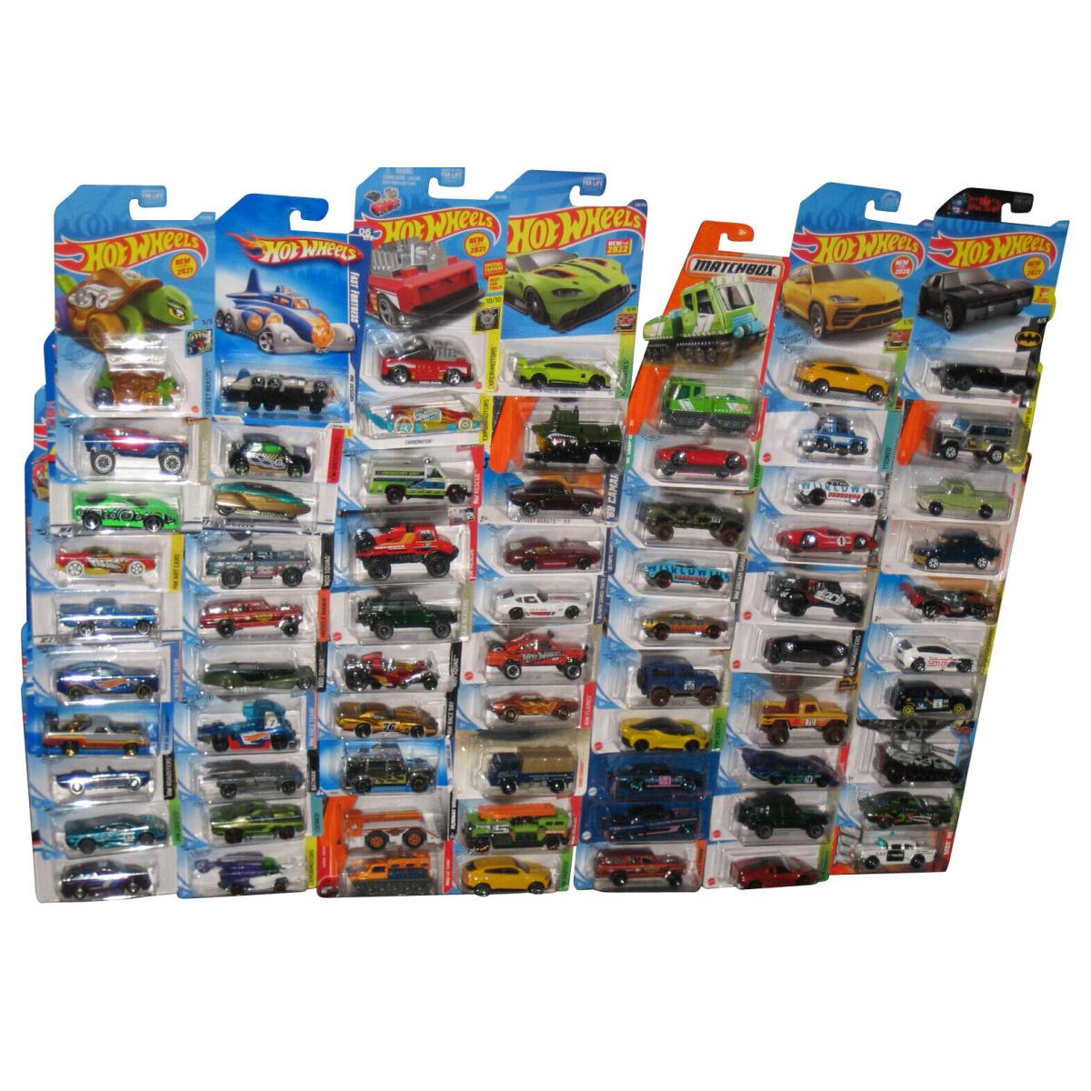 Hot Wheels Matchbox Mattel Mixed Toy Die Cast Cars - Lot of 70 Cars