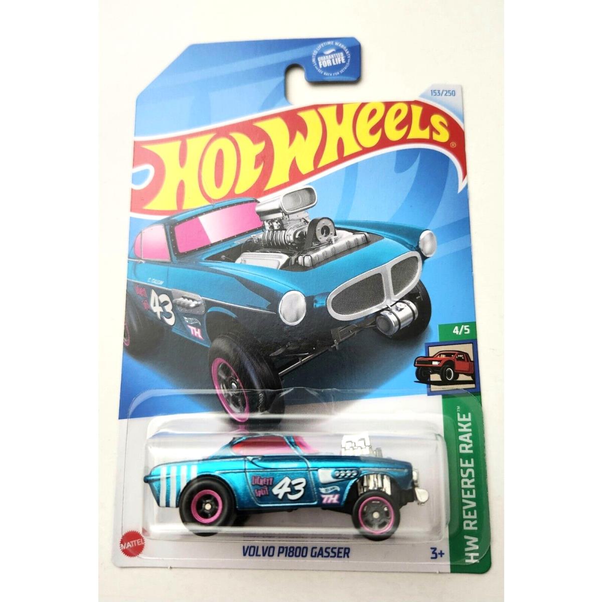 Hot Wheels Volvo P1800 Gasser 153 - 2024 HW Reverse Rake Super Treasure Hunt