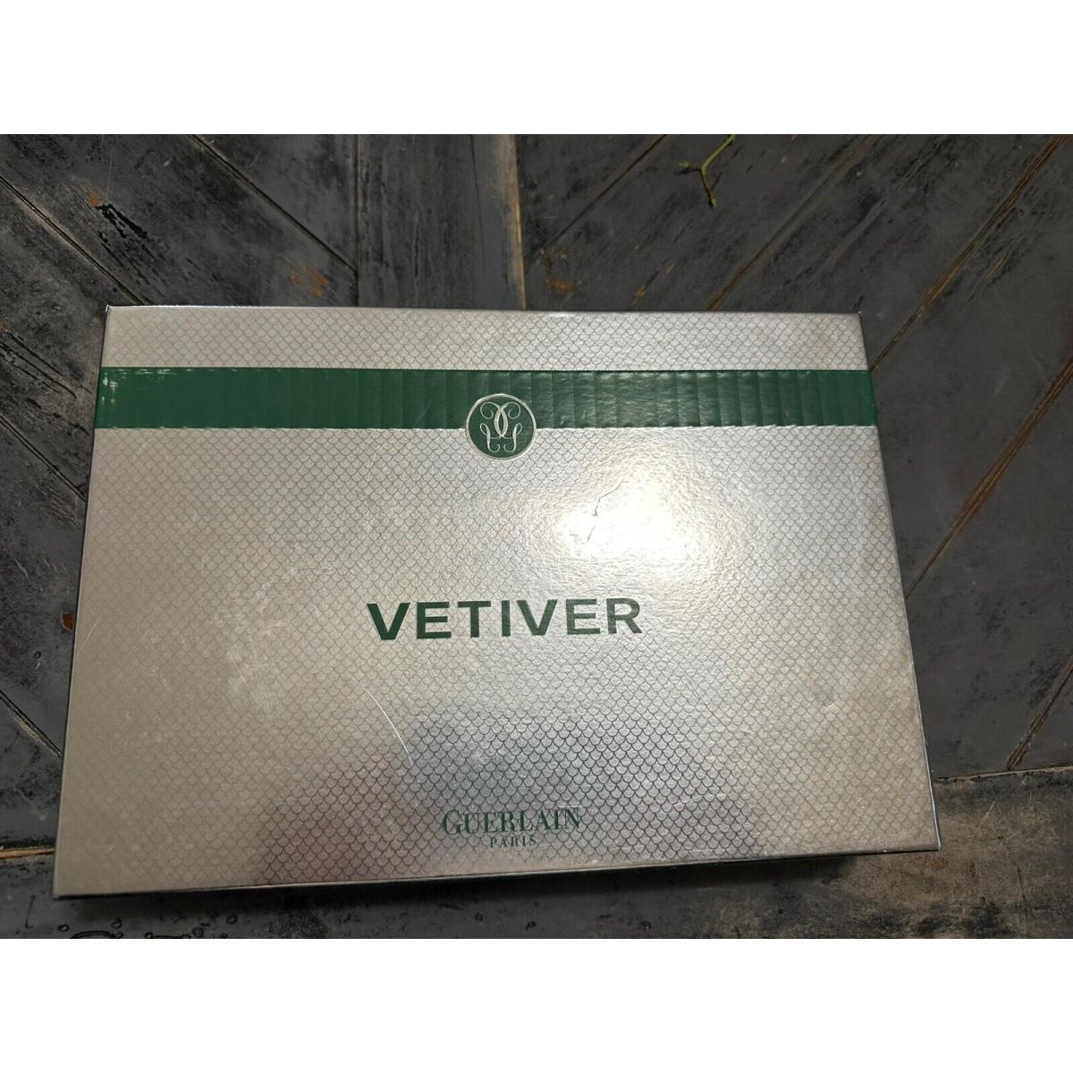 Guerlain Vetiver Pour Homme Gift Set 4.2 oz Spray+deodorant 1.7 Oz+ Shampoo 2.5