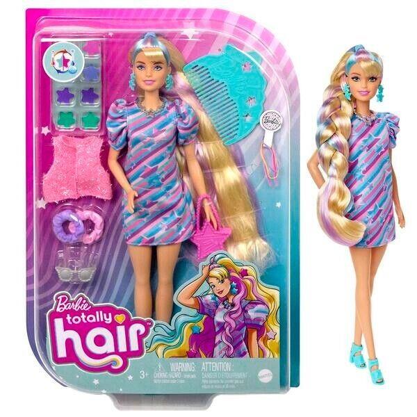 Barbie Totally Hair Fashion Doll - Star Themed Model