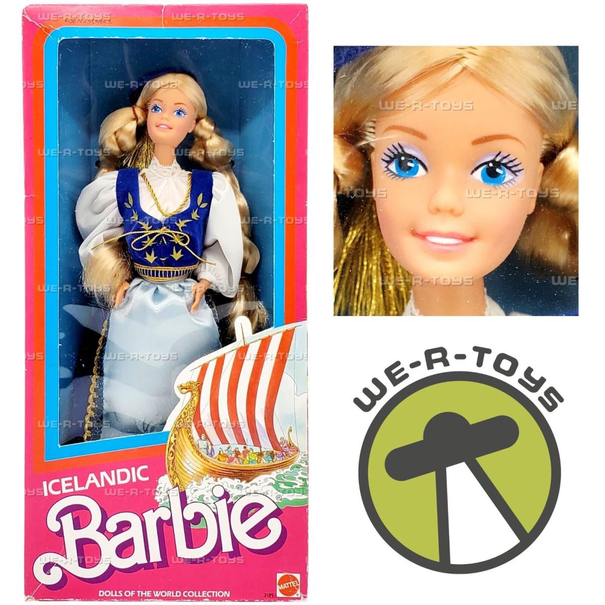 Icelandic Barbie Dolls of The World Collection 1986 Mattel 3189