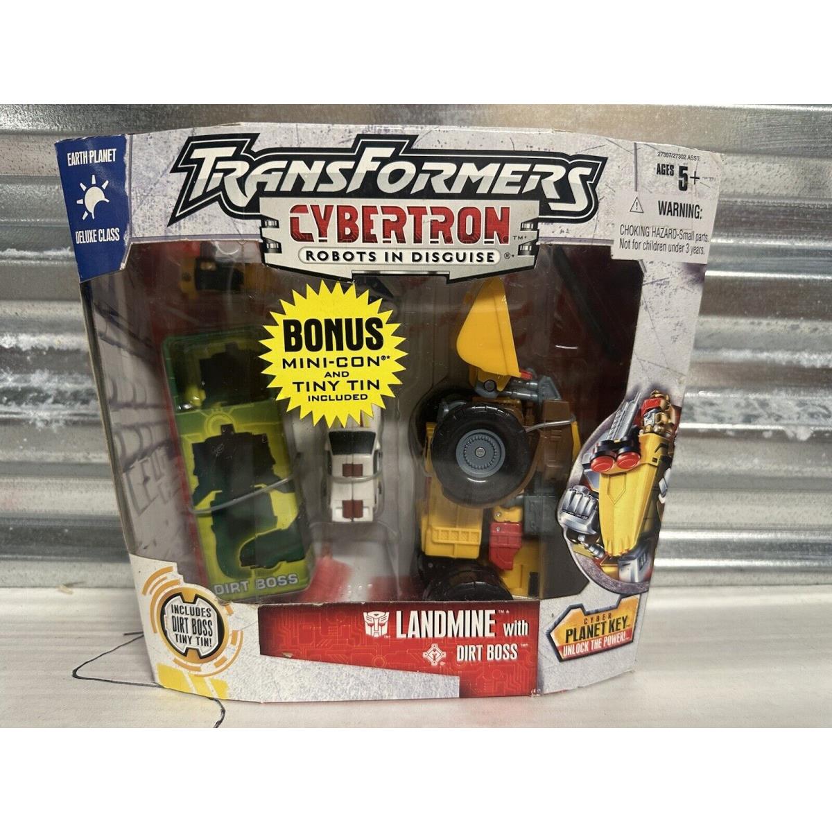 Transformers Cybertron Autobot Landmine with Dirt Boss Tiny Tin Misb