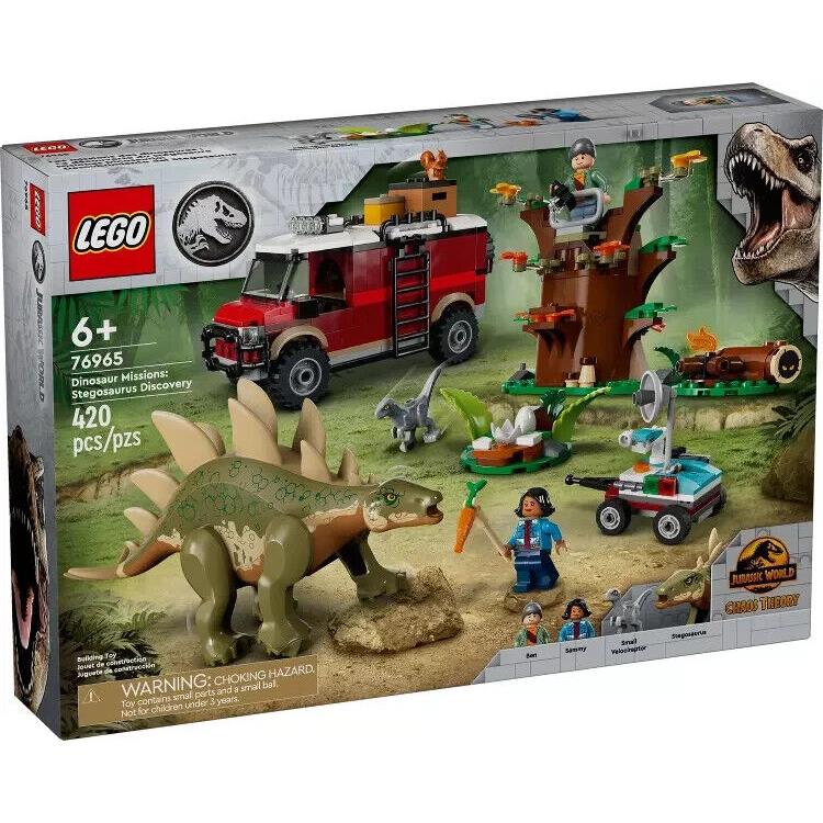 Lego 76965 Jurassic World Dinosaur Missions Stegosaurus Discovery in Hand Ship