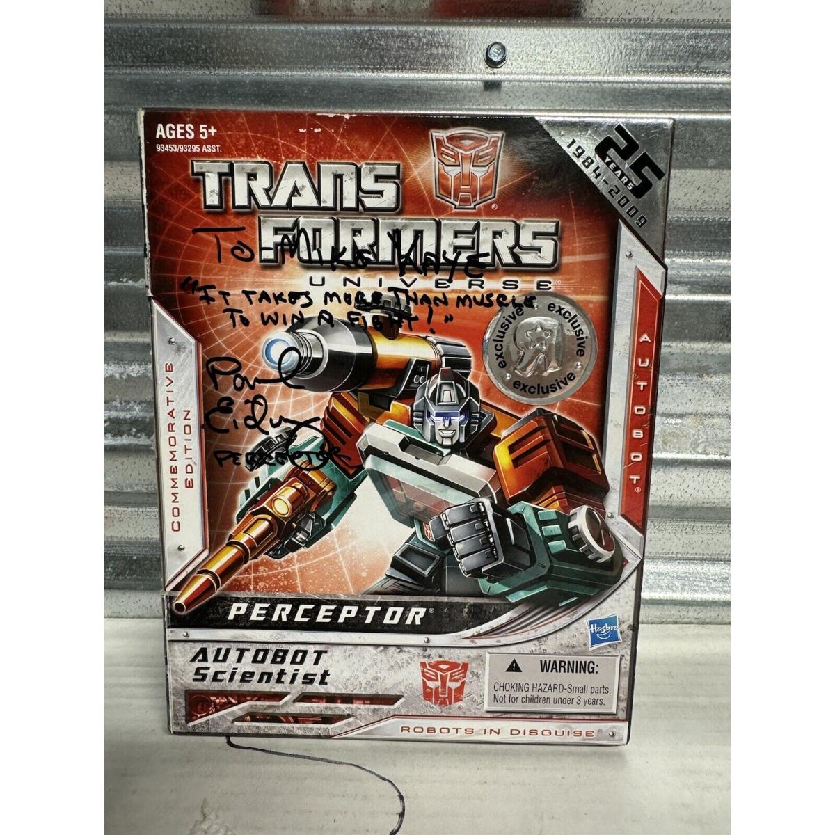 Tru Exclusive Transformers Universe Perceptor Commemorative Signed Paul Eiding