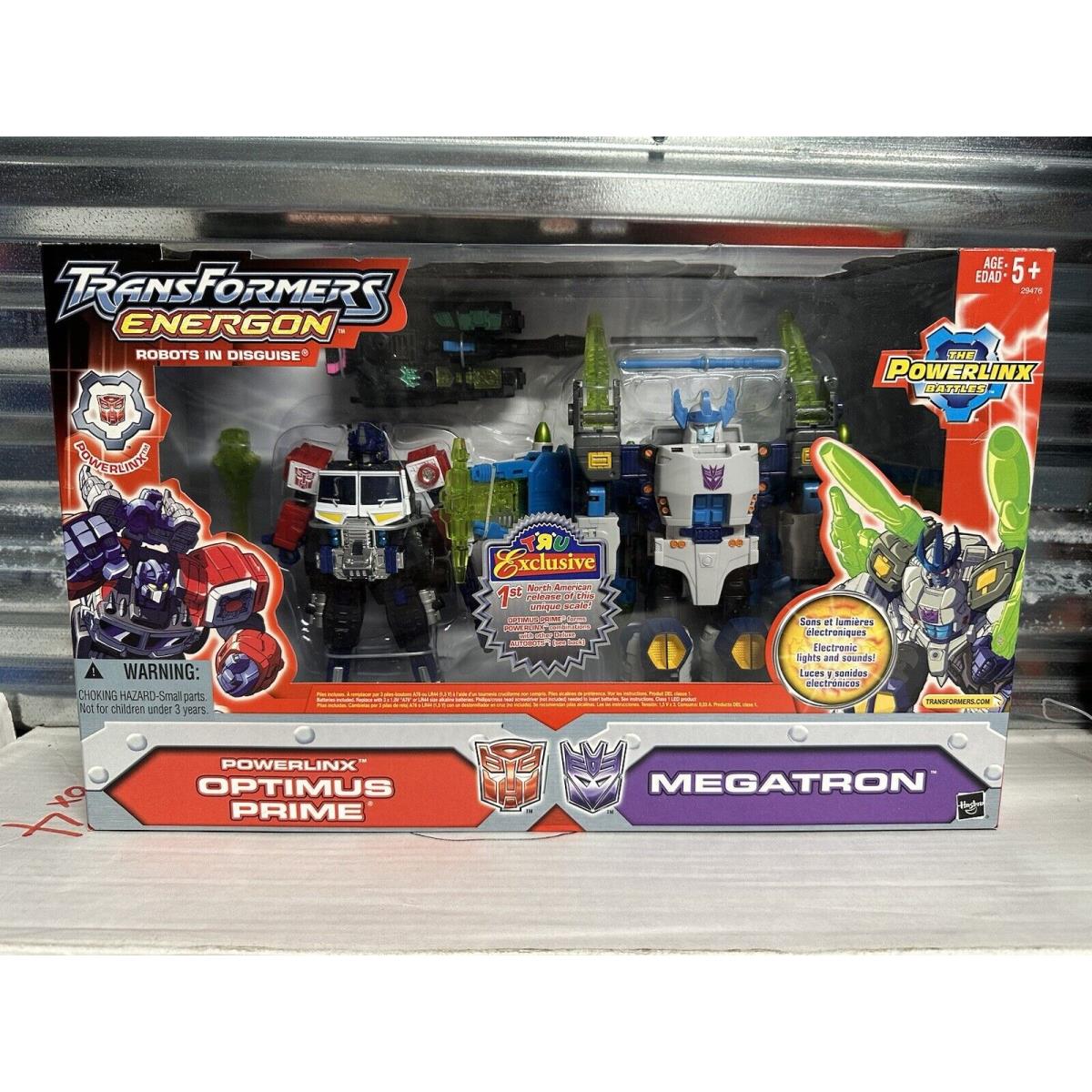 Transformers Energon Powerlinx Battles Optimus Prime Megatron Tru Exclusive Misb